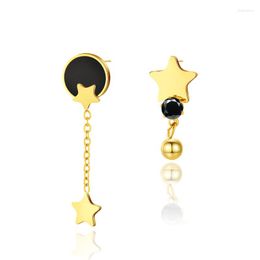 Stud Earrings Fashion Light Luxury High Quality Titanium Steel Fritillary Star Color Retention Earring Gift Banquet Women Jewelry 2023