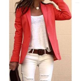 Women's Suits Womens Tops Jacket Office Lady Blazer Basic Coats Work Wear Long Sleeve Outerwear Girl Fruit Colour Small Outfits S-5XL