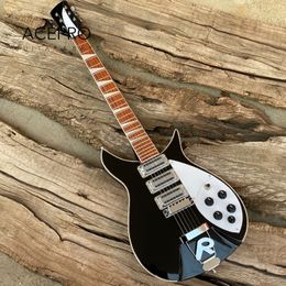 350 Electric Guitar 3 Pickups 24 Frets Tailpiece Bridge Chrome Hardware Black Colour Guitarra Rosewood Fingerboard High Quality