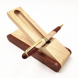 Pens Luxury Wooden Ballpoint Pen Creative Gift Writing Pen with Box School Office Business Stationery Supplies