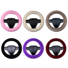 Steering Wheel Covers Wool Plush Car Cover Soft Winter Warm Supplies Comfortable Auto Protector Interior Accessory