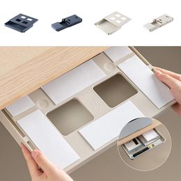 Storage Holders Racks Self Adhesive Hidden Box under the table Makeup Organiser Under Desk Drawer Stationery storage 230628