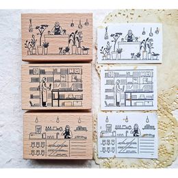 Stamps Wooden Stamp Girls' Life Dream Journaling Scrapbooking Rubber 230627