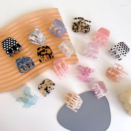 Hair Clips High Mini 3.5CM Hollow Girl Acetate Board Small Minimal Alligator Tiny Claw Clip For Women Girls