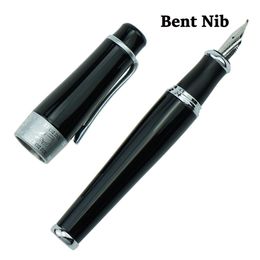 Pens 2009 Black Fountain Pen Memory Charliechaplin Big Size Unique Style, Medium / Bent Nib Heavy Business Office Writing Pen