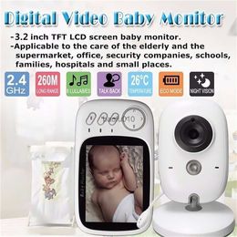 Portable Wireless Video Baby Monitor LCD Display Baby Nanny Security Camera IR Night Vision intercom 3.2 inch With lullaby L230619