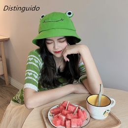 Frog Bucket Hat Women Summer Autumn Female Panama Beach Fishing Hiking Fisherman Cap Sunscreen Women Sunhat Bob Grenouille HT003