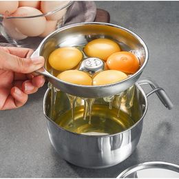 Egg Boilers 304 Stainless Steel White Separator Auxiliary Yolk Strainer Household Three Pieces Set 230627