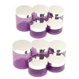 Cream Containers Bottle Empty PET Cosmetic Refillable Jars Shiny Gold Silver Lid Skincare Pots Clear Purple Plastic Wide Mouth Bottles 250ml 200ml 150ml 120ml 100ml