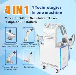 Powerful Cavitation RF Vacuum Roller Massage Slimming Machine Vela Boby Shape Sculpting Waist Shaping Loss Weight Fat Reduction Skin Tightening Beauty Equipment