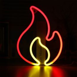 Party Decoration Flame Neon Lights for Wall Decor BatteryUSB Powered Led Neon Signs Light up for HomeKids RoomBarChristmasWedding Party 230627