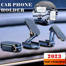 Universal Magnetic Car Phone Holder Magnet Foldable GPS Display Bracket Car Mobile Phone Support For iPhone Samsung Xiaomi