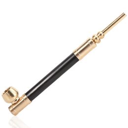 New Style Brass Long Philtre Pipes Portable Fibreglass Handle Removable Dry Herb Tobacco Multipurpose Cigarette Holder Innovative Handpipes Smoking Tube