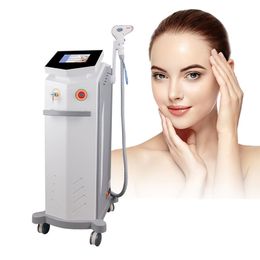 Diode laser Hair Removal Machine 755 808 1064nm Pores Whiten Brighten Complexion Lighten Spots And Tighten Skin Cooling Head Painless Epilator for Face Body