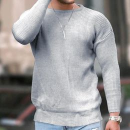 Men's TShirts Fashion Casual Long sleeve Slim Fit Basic Knitted Sweater Pullover Male Round Collar High quality Autumn Winter Tops 230628