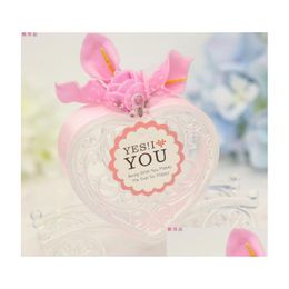 Gift Wrap Clear Carriage Candy Box Christmas Birthday Party Transparent Plastic Love Heart Car Sweets Favor With Ribbon Deco Dhqry