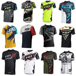 Men's T-Shirts Men's Short sleeves Downhill jersey MTB BAT FOX Off road motorcycle Cycling jersey motocross Clothing