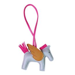 Keychains & Lanyards New H Family Pony Bag Pendant Vegetable Basket Kelly Car Key Angel Horse V2KY