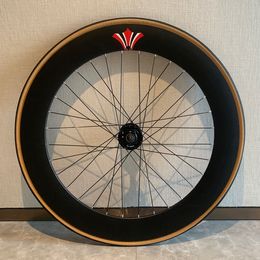 Bike Wheels Track Fixie Bike Wheel Flip-flop Rim Hight 70mm Front Rear 32H Hub Single Speed Bicycle Wheelset Aluminium Alloy With 700C Tyres 230628