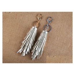 Key Rings Wholesale Mtilevel Leather Tassels Chain Ring Mticolor Nice Bag Accessories And Pendant Ship Drop Delivery Jewellery Dhsi1