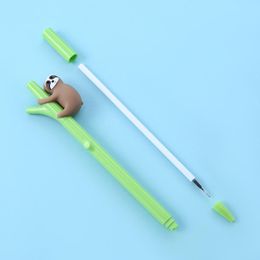 Pens 12Pcs Elegant Cool Cute Sloth Gel Pens Kawaii Kids Children Funny Pen Stationery School Office Journal Supply Kawai Stuff Thing