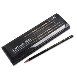 Pencils 12pcs TOMBOW MONO100 Black Rod Drawing Pencil Japanese Advanced Wooden Pencil Design Drawing Art Pencil School Stationery
