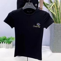 Men's T Shirts Shirt For Men Summer Round Neck Short Sleeve Korean Brand Handsome Printed Half Tops Embroidered Graphics T-shirt