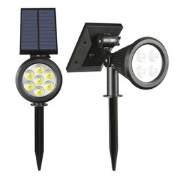 Solar Outdoor LED Spot Light 4led 7led, wide angle adjustable head, landscape decorative Solar Pathway Light for garden patio backyard yard lawn driveway