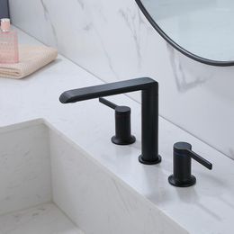 Bathroom Sink Faucets Copper Basin Solid Brass Mixer Taps & Cold Deck Mounted Widespread Type Brushed Gold/Black/Chrome