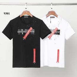 DSQ PHANTOM TURTLE Mens Designer T shirt Italian Milan Fashion Print T-shirt Summer Black White T-shirt Hip Hop Streetwear 100% Cotton Tops Plus HIGH AAA