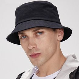 Unisex Cotton Big Wide Brim UV Sunbonnet Outdoor Hip Hop Fisherman Hat Men Summer Travel Foldable Sun Hat Beach Bucket Cap F85