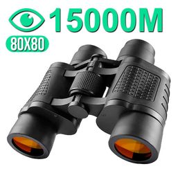 Telescope Binoculars 80x80 Zoom Professional Binoculars 15000m HD High Power Tescope Optical Glass ns Low light Night Vision Hunting Sport Scope HKD230627