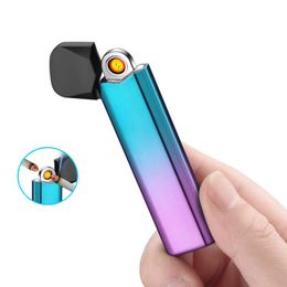 Rechargeable Lighter USB Dual Arc Electric Smart Display Touch Cigarette Smoking Accessories 2V8Y