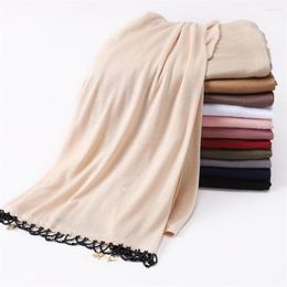 Scarves Hijabs Scarf Handmade Beaded Bee Solid Colour Shawls Headband Hijab Bubble Heavy Modal Wraps HeadScarf