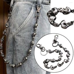 Belts Fashion Women Girls Gothic HipHop Link Coil Heavy Duty Waist Chain Adjustable Strap Punk Skull Belt