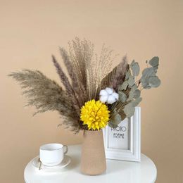 Dried Flowers Palm Fan Leaf Flower Leaves Window Reception Grass Wedding Arrangement Party Home Room Table Decoration