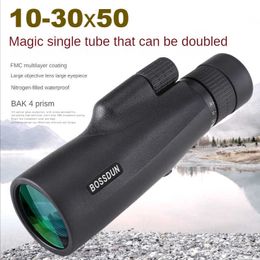 Telescope Binoculars 10-30X50 Powerful Binoculars BAK4 Prism Optical ns FMC High Power Hunting Birdwatching Monocular Light Night Vision Tescope HKD230627