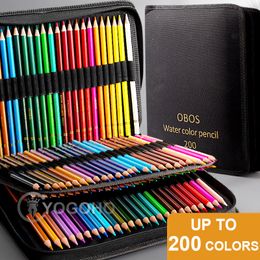 Pencils Coloured 2001501207248 Oil Colour pencils Watercolour Drawing Pencil Set with Cloth Bag For Art Supplies 230627