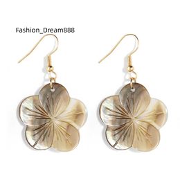 Cute simple Pacific Ocean Island shell earrings new style flower fashion girl earring