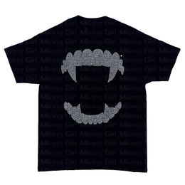 Men's T-Shirts Rhinestones Hip Hop Men Graphics Print Summer Gothic Harajuku Punk Loose Men Women T Shirt Casual Short Sleeve T-Shirt Tops Y2K 230627