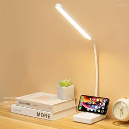 Table Lamps Reading Lamp For Study Desk Charging Small Dimmable Touch USB Eye Protection