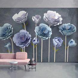 Wallpapers Custom Mural Wallpaper 3D Stereo Flower Romantic Home Painting Living Room TV Sofa Bedroom Background Decor