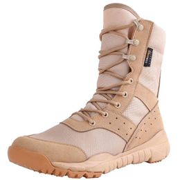 Boots Summer Cqb Ultralight Combat Mesh Breathable Canvas Military Tactical Military Boots Men's Special Forces Security Duty Shoes.