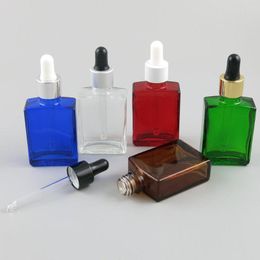 Storage Bottles 10 X 30ml Essential Oil Travel Portable Simple Glass 5 Color With Aluminum Dropper For Liquid Reagent Pipette Bottle