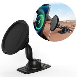 Car Mount Holder For Magsafe Magnetic Wireless Charger Ajustable Dashboard Adhesive Sticker Mobile Phone Wireless Charging Stand