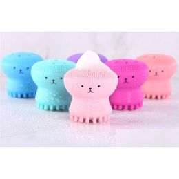 Cleansing Tools Lovely Cute Octopus Shape Sile Facial Cleaning Brush Deep Pore Exfoliator Face Washing Skin Care Xb1 Drop Delivery H Dhb6Z