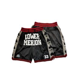 Outdoor Shorts Men Black Lower Merion High School Embroideried Bryant With Pockets 230627