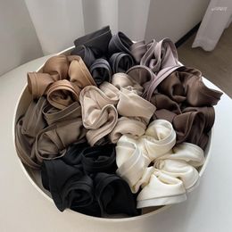 Hair Clips Korean Satin Silk Elastic Bands Solid Colour Scrunchies For Women Headwear Exquisite Gift