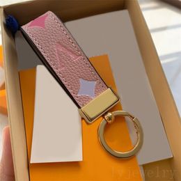 Luxury wallet wallet keychain dragonne designer key ring gold plated letter bag outdoor street shopping fashion accessories leather keyring small cute PJ047 C23