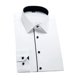 Men's Dress Shirts High Quality Cotton Men Long Sleeve Business White Shirt Regular Fit Formal Dress Luxury Man Shirts Plus Size 5XL 6XL 7XL 8XL 230628